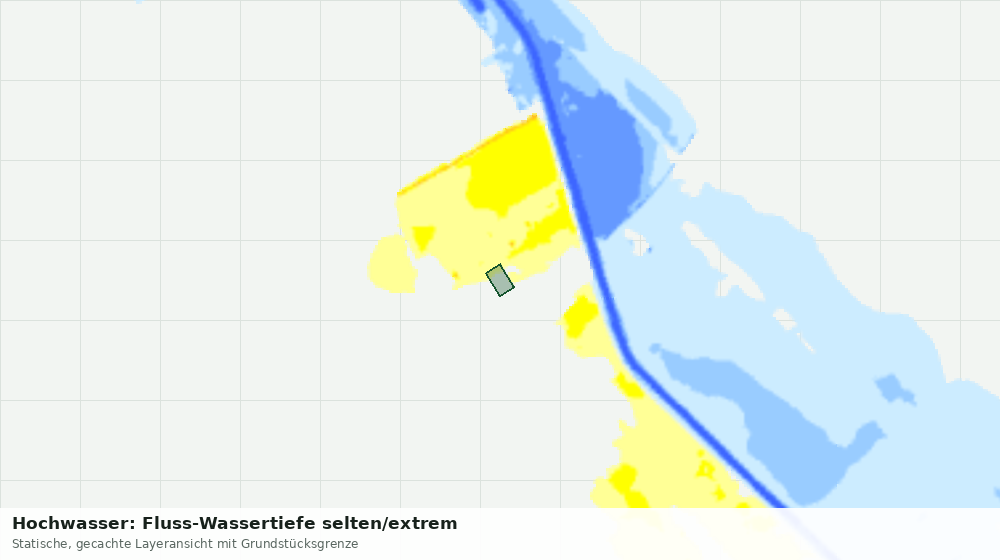 Statische Kartenansicht: Hochwasser: Fluss-Wassertiefe selten/extrem