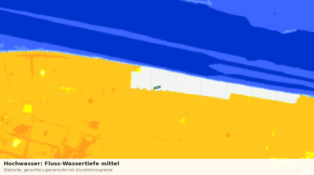Statische Kartenansicht: Hochwasser: Fluss-Wassertiefe mittel