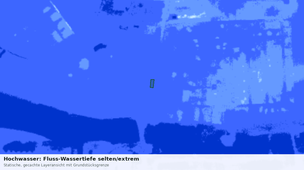 Statische Kartenansicht: Hochwasser: Fluss-Wassertiefe selten/extrem