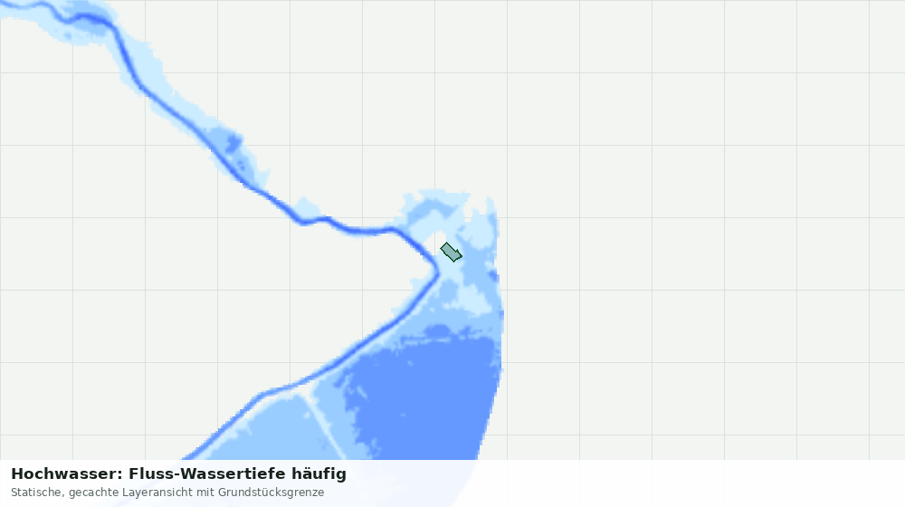 Statische Kartenansicht: Hochwasser: Fluss-Wassertiefe häufig