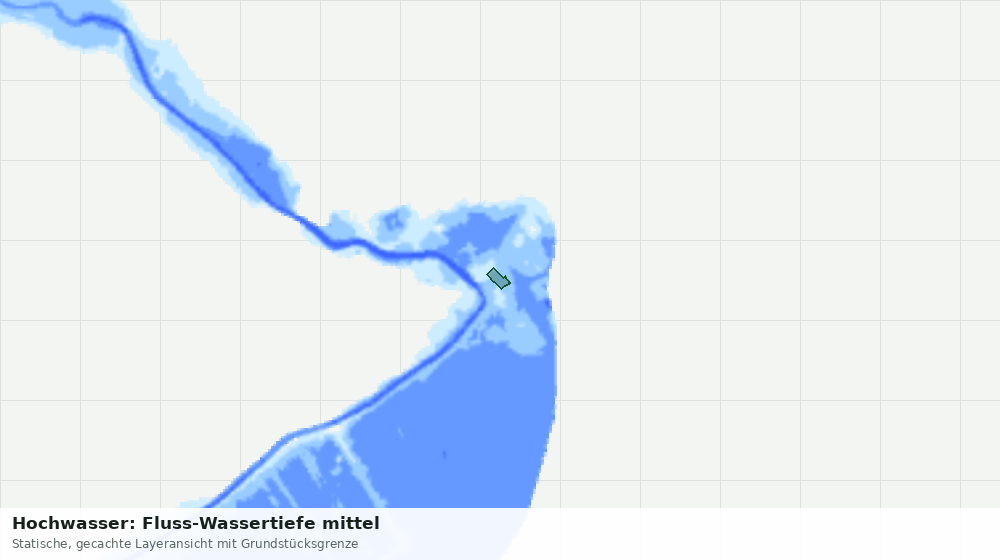Statische Kartenansicht: Hochwasser: Fluss-Wassertiefe mittel