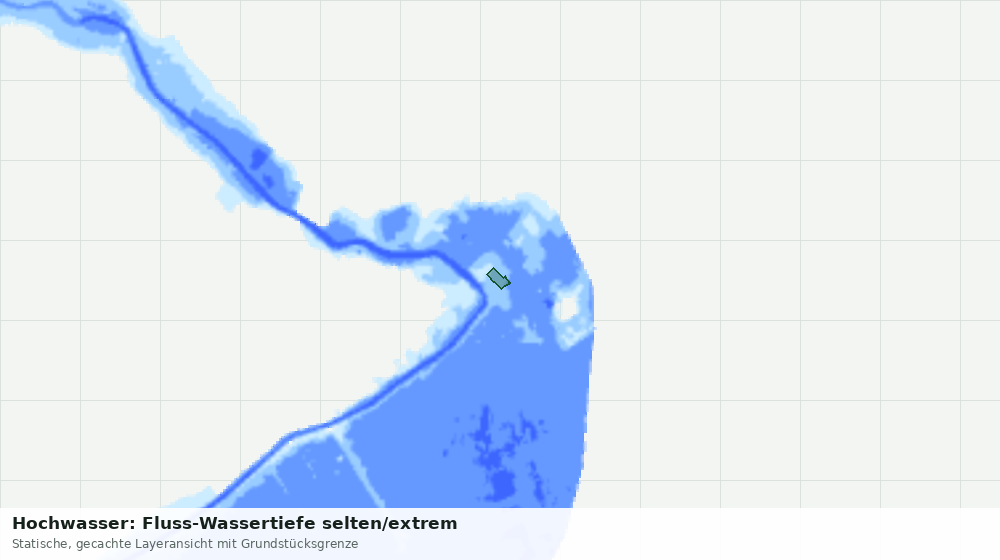 Statische Kartenansicht: Hochwasser: Fluss-Wassertiefe selten/extrem