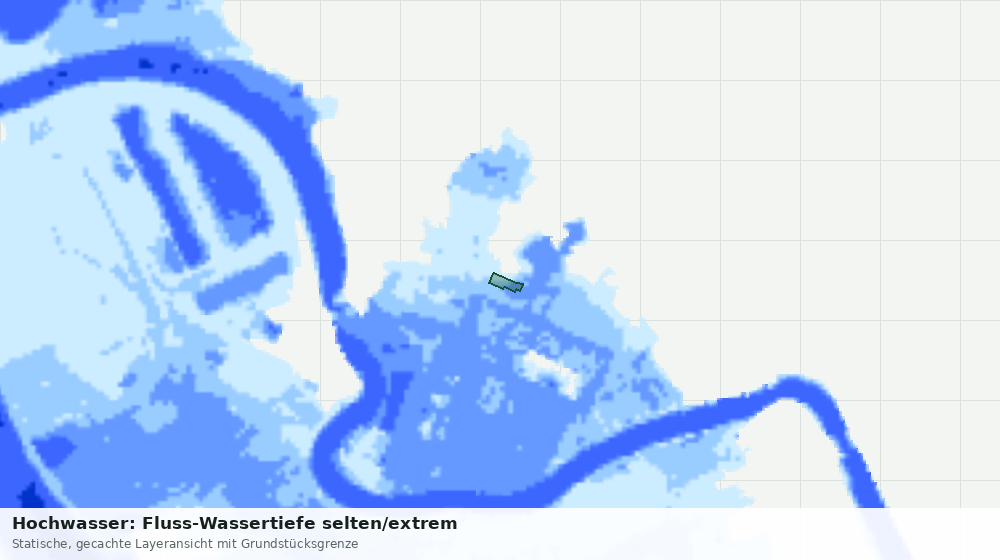 Statische Kartenansicht: Hochwasser: Fluss-Wassertiefe selten/extrem