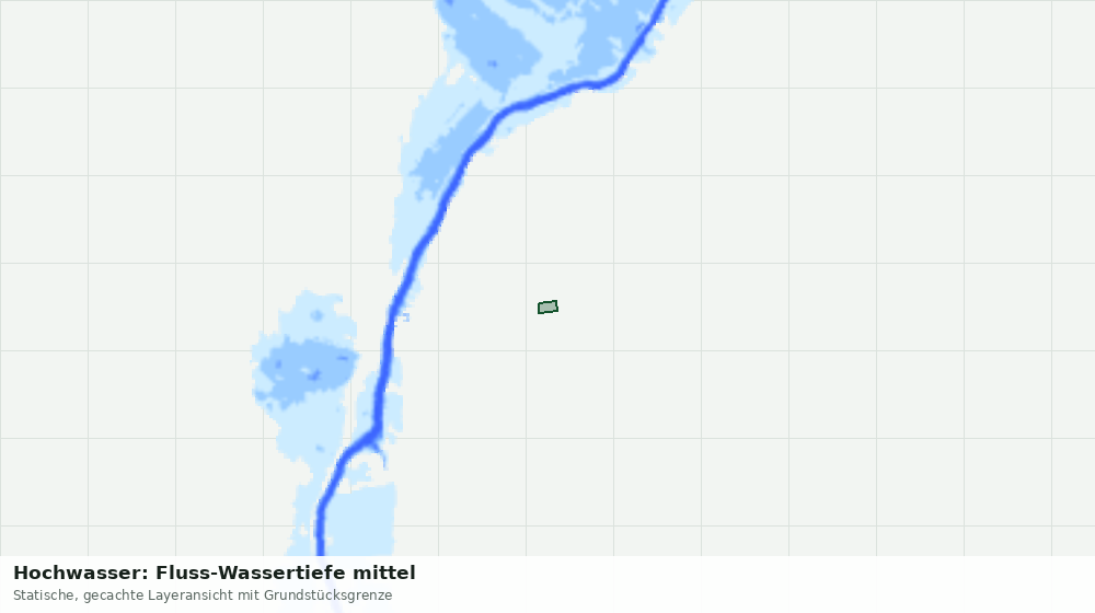 Statische Kartenansicht: Hochwasser: Fluss-Wassertiefe mittel