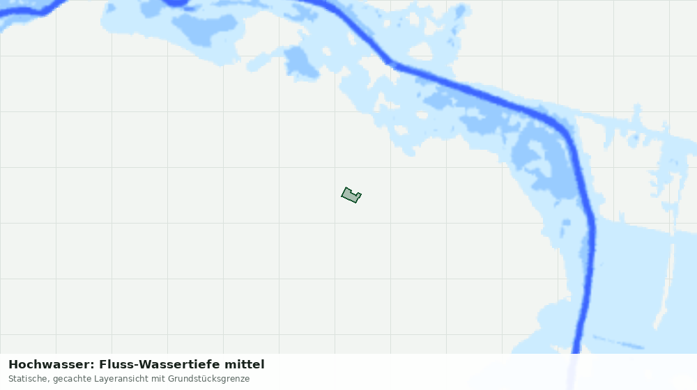 Statische Kartenansicht: Hochwasser: Fluss-Wassertiefe mittel