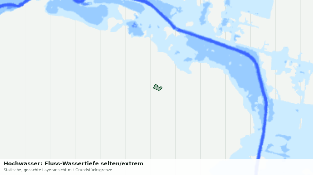 Statische Kartenansicht: Hochwasser: Fluss-Wassertiefe selten/extrem