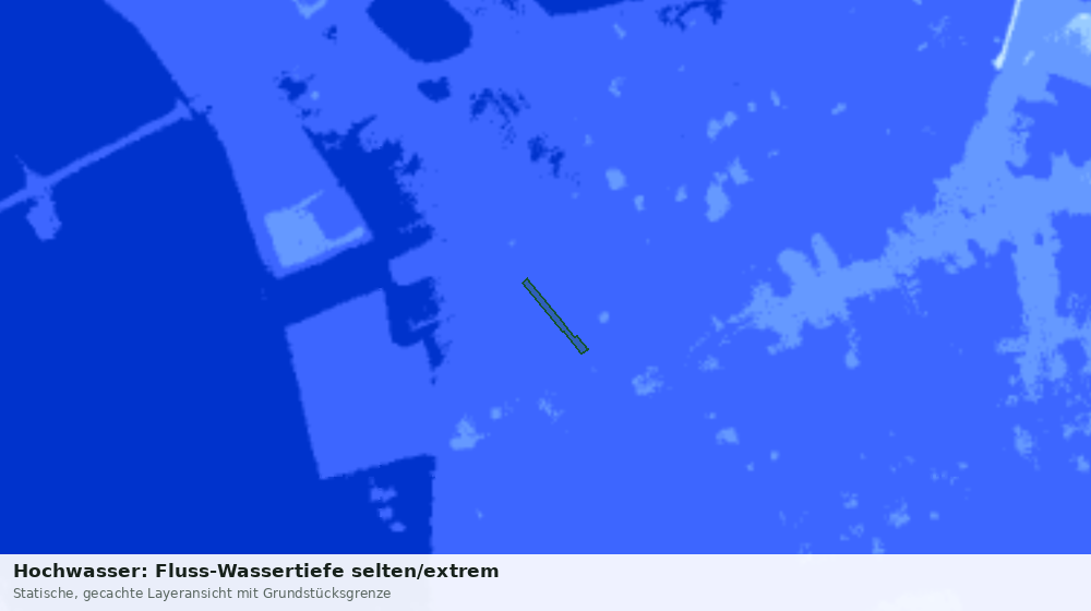 Statische Kartenansicht: Hochwasser: Fluss-Wassertiefe selten/extrem