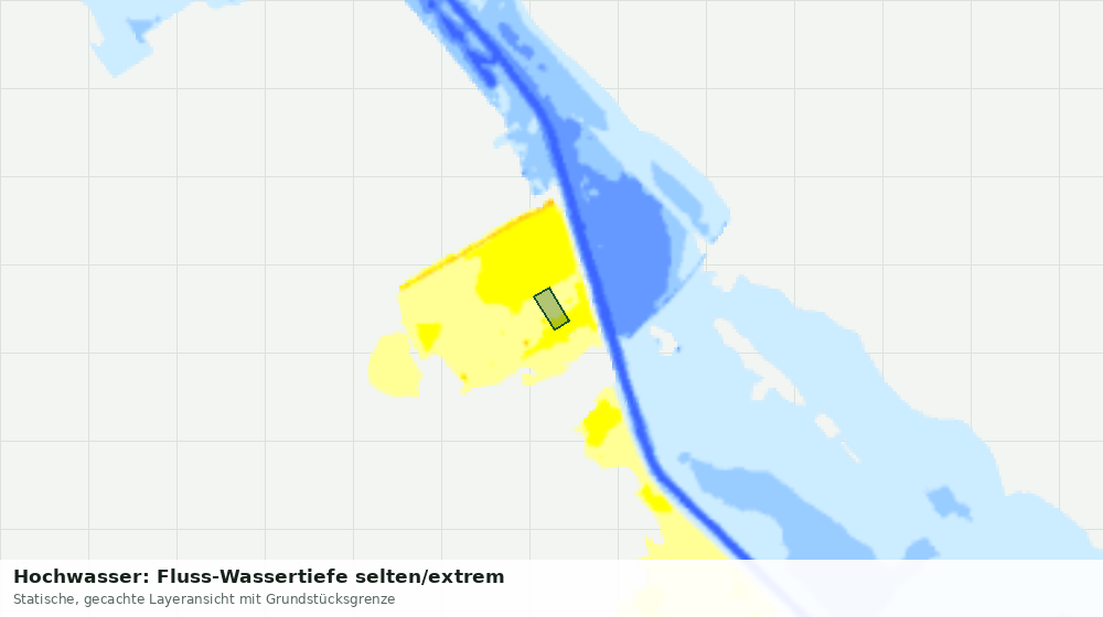 Statische Kartenansicht: Hochwasser: Fluss-Wassertiefe selten/extrem