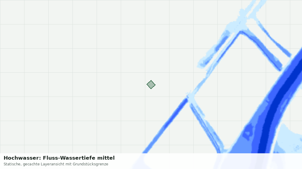 Statische Kartenansicht: Hochwasser: Fluss-Wassertiefe mittel