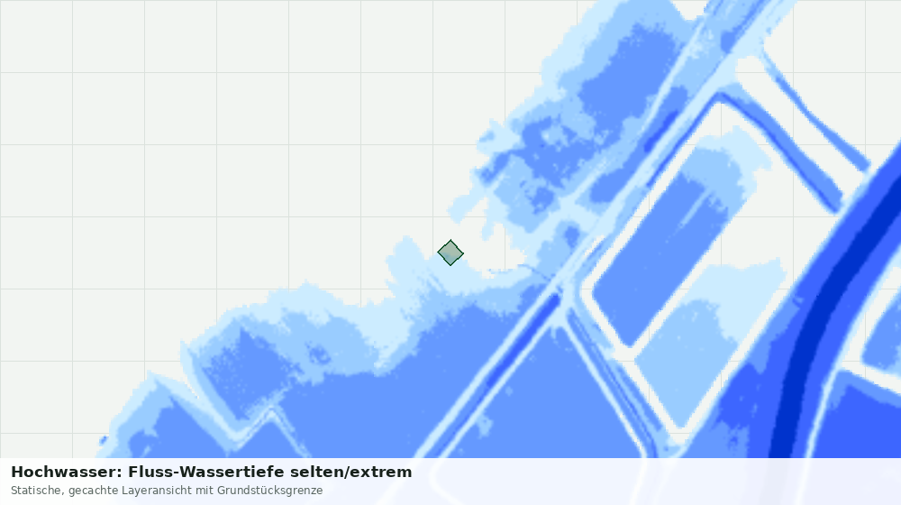 Statische Kartenansicht: Hochwasser: Fluss-Wassertiefe selten/extrem