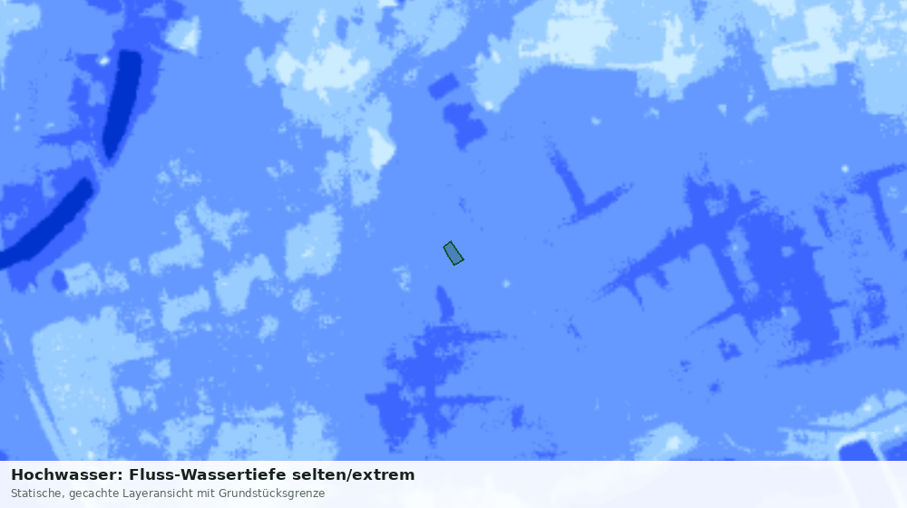 Statische Kartenansicht: Hochwasser: Fluss-Wassertiefe selten/extrem