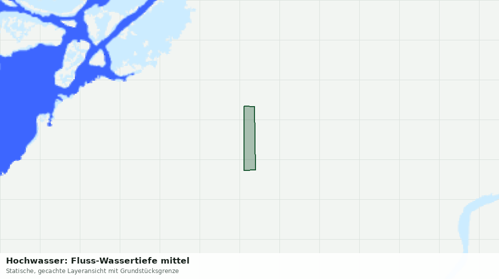 Statische Kartenansicht: Hochwasser: Fluss-Wassertiefe mittel