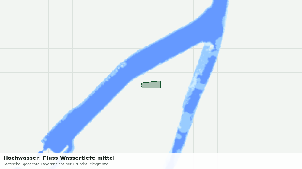 Statische Kartenansicht: Hochwasser: Fluss-Wassertiefe mittel