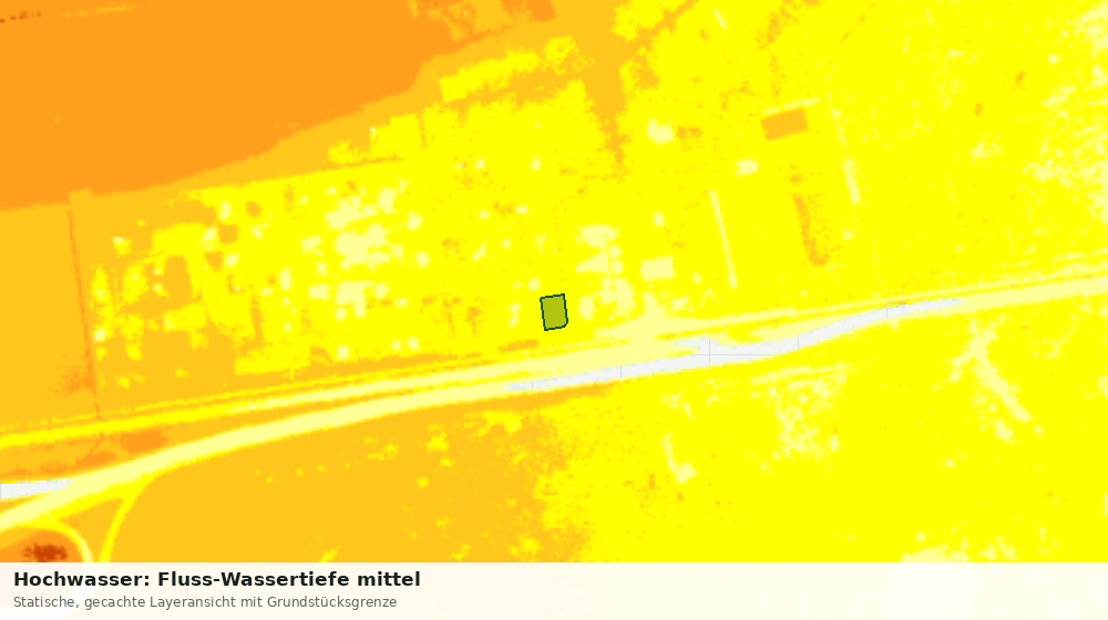 Statische Kartenansicht: Hochwasser: Fluss-Wassertiefe mittel