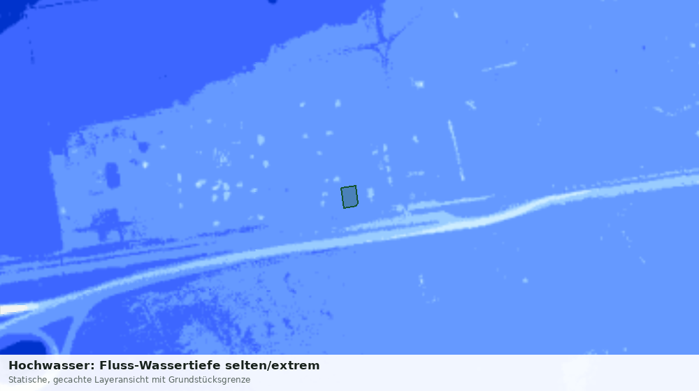 Statische Kartenansicht: Hochwasser: Fluss-Wassertiefe selten/extrem