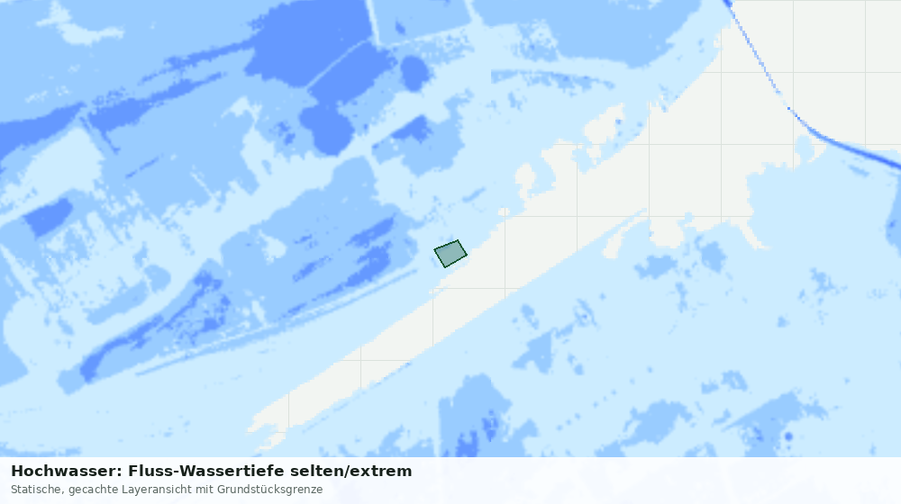 Statische Kartenansicht: Hochwasser: Fluss-Wassertiefe selten/extrem