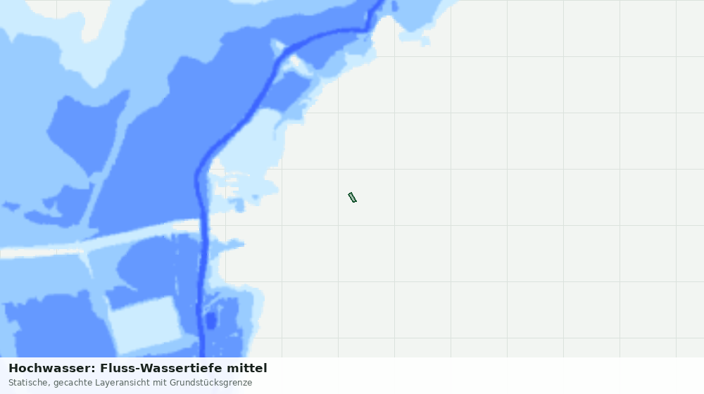 Statische Kartenansicht: Hochwasser: Fluss-Wassertiefe mittel