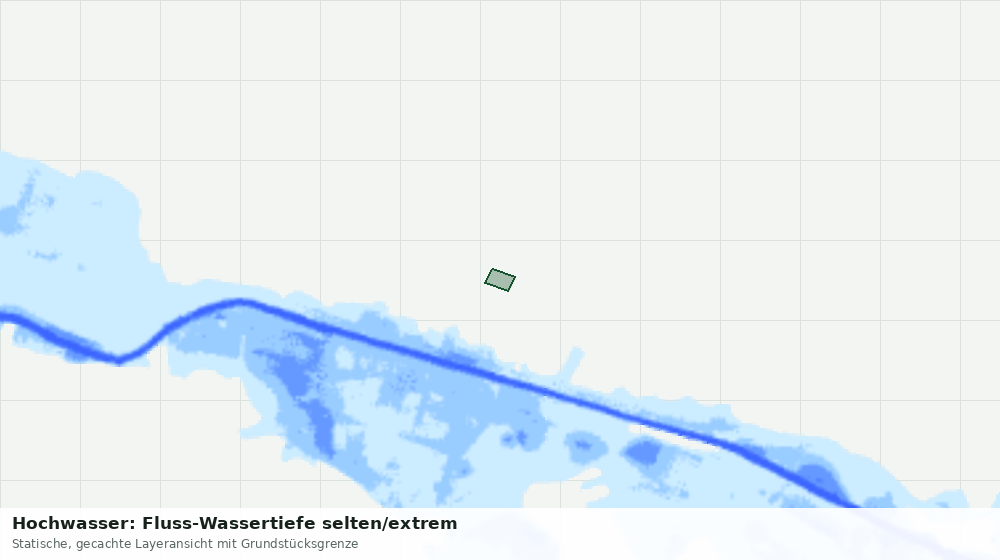 Statische Kartenansicht: Hochwasser: Fluss-Wassertiefe selten/extrem