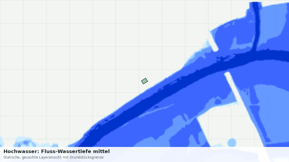 Statische Kartenansicht: Hochwasser: Fluss-Wassertiefe mittel