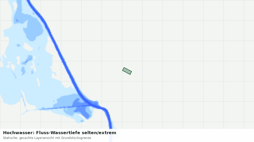 Statische Kartenansicht: Hochwasser: Fluss-Wassertiefe selten/extrem