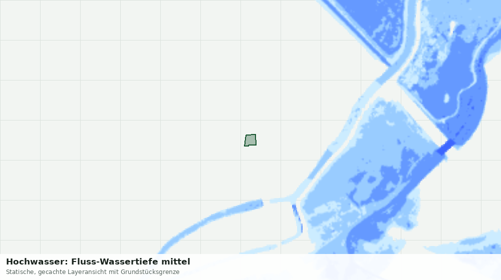 Statische Kartenansicht: Hochwasser: Fluss-Wassertiefe mittel