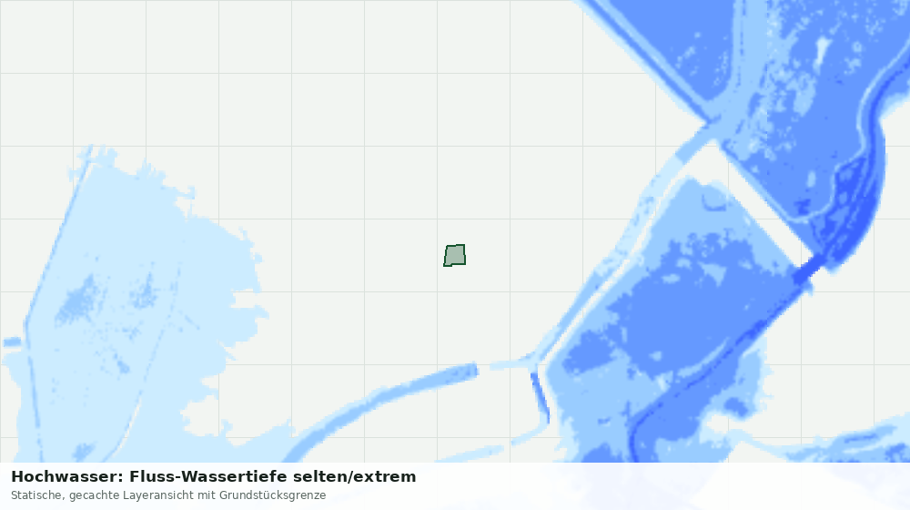 Statische Kartenansicht: Hochwasser: Fluss-Wassertiefe selten/extrem