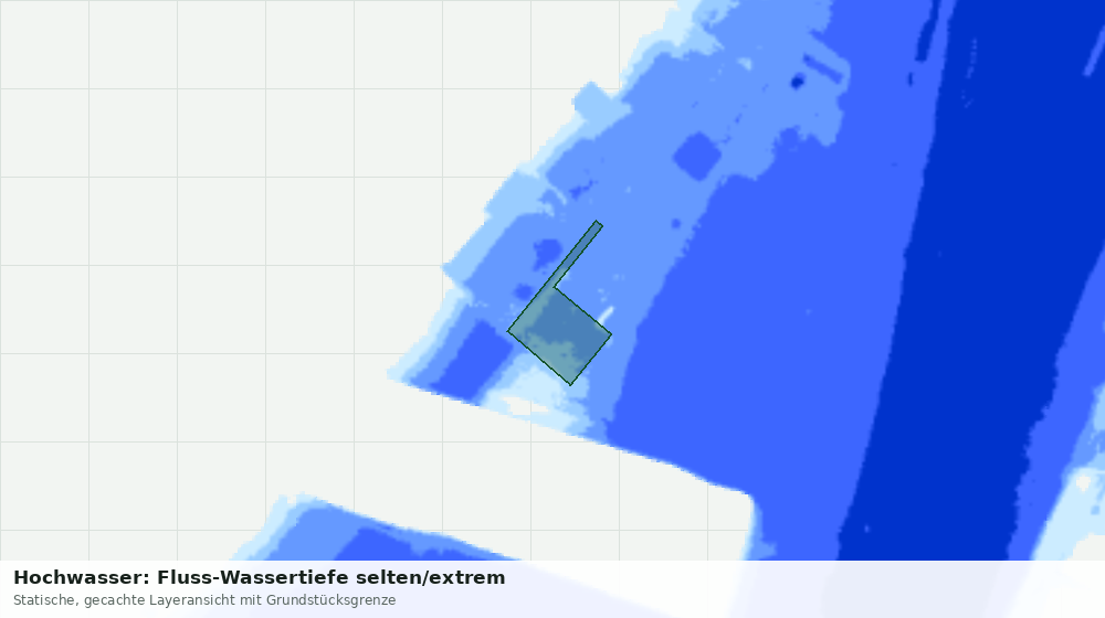 Statische Kartenansicht: Hochwasser: Fluss-Wassertiefe selten/extrem