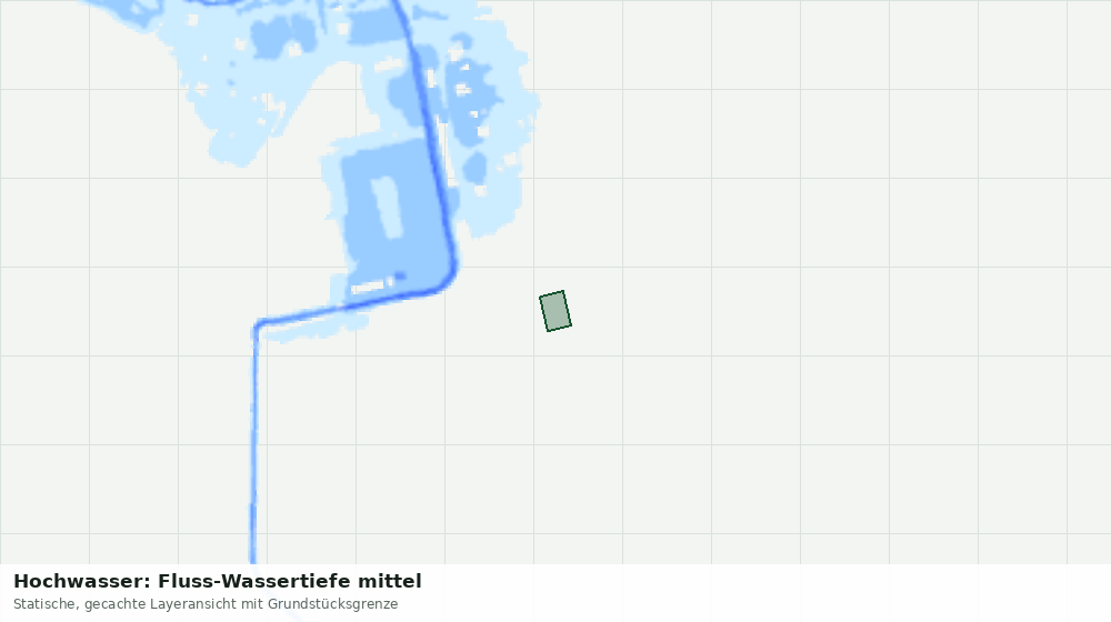 Statische Kartenansicht: Hochwasser: Fluss-Wassertiefe mittel