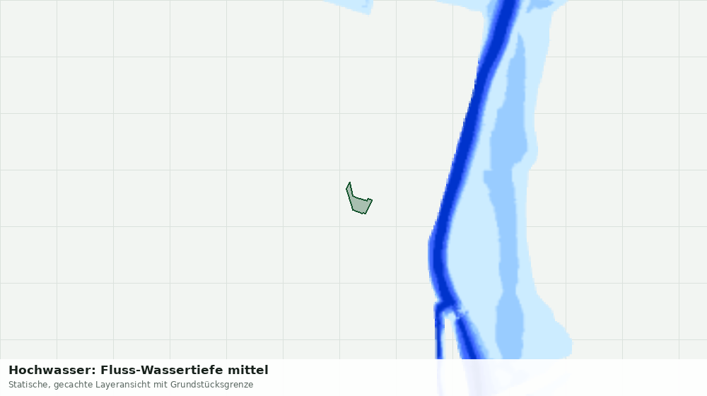Statische Kartenansicht: Hochwasser: Fluss-Wassertiefe mittel