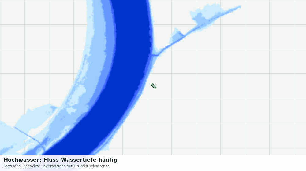 Statische Kartenansicht: Hochwasser: Fluss-Wassertiefe häufig