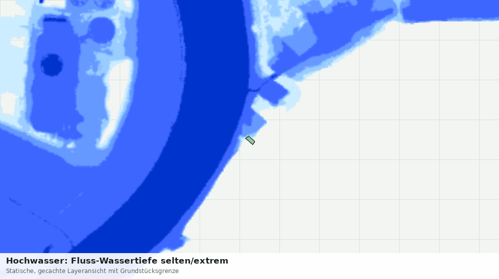 Statische Kartenansicht: Hochwasser: Fluss-Wassertiefe selten/extrem