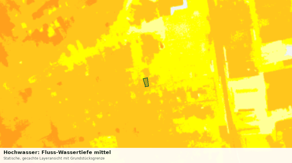 Statische Kartenansicht: Hochwasser: Fluss-Wassertiefe mittel