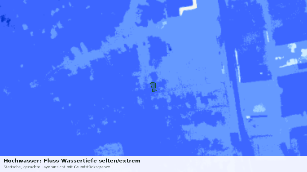 Statische Kartenansicht: Hochwasser: Fluss-Wassertiefe selten/extrem