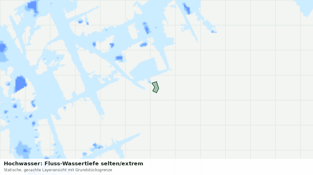 Statische Kartenansicht: Hochwasser: Fluss-Wassertiefe selten/extrem