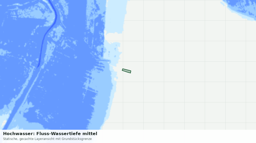Statische Kartenansicht: Hochwasser: Fluss-Wassertiefe mittel