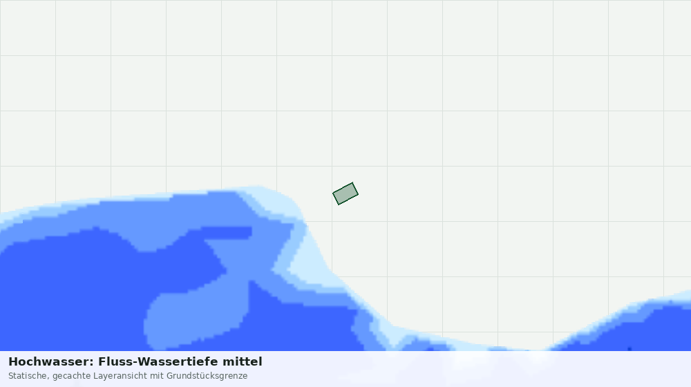 Statische Kartenansicht: Hochwasser: Fluss-Wassertiefe mittel