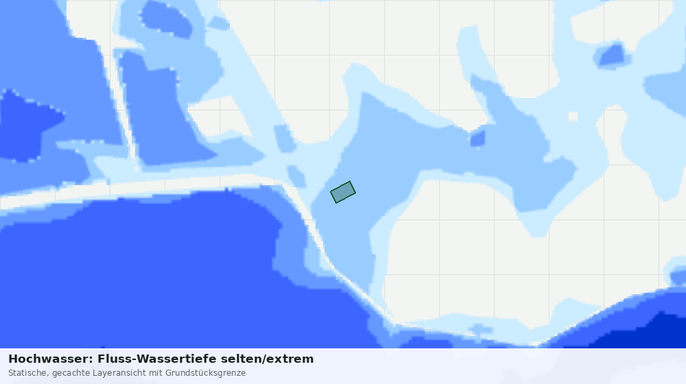 Statische Kartenansicht: Hochwasser: Fluss-Wassertiefe selten/extrem