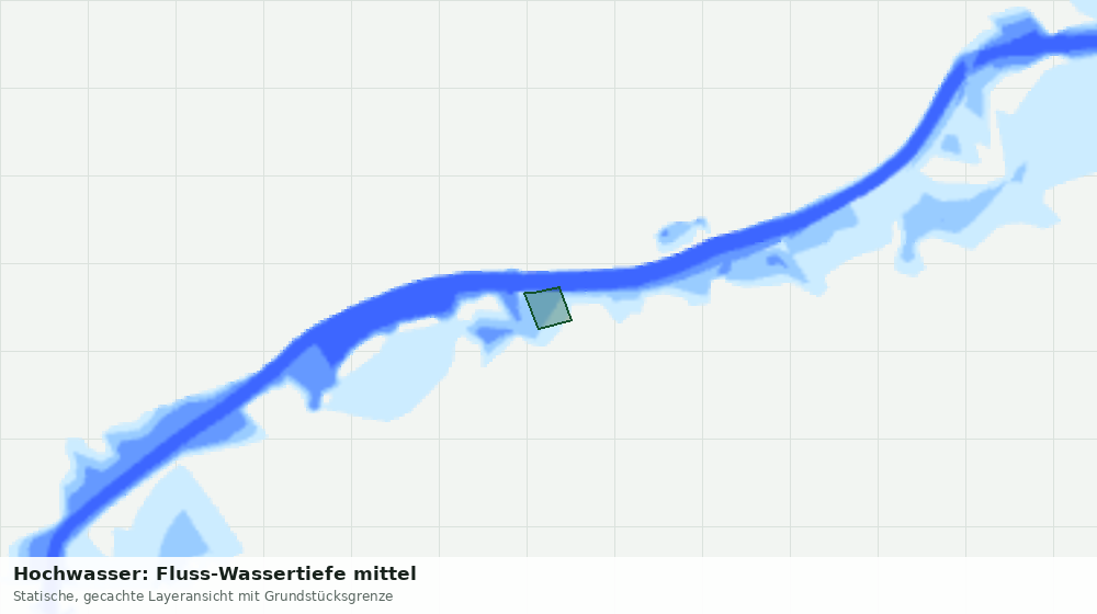 Statische Kartenansicht: Hochwasser: Fluss-Wassertiefe mittel