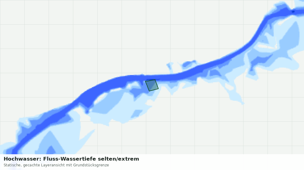 Statische Kartenansicht: Hochwasser: Fluss-Wassertiefe selten/extrem