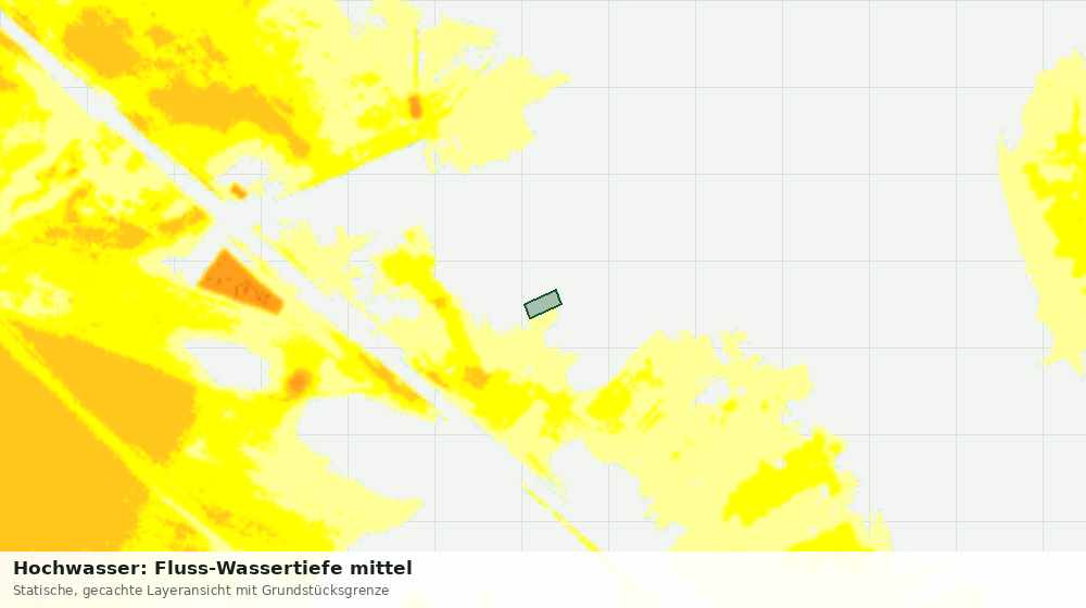 Statische Kartenansicht: Hochwasser: Fluss-Wassertiefe mittel