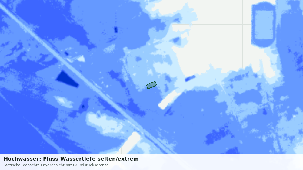Statische Kartenansicht: Hochwasser: Fluss-Wassertiefe selten/extrem