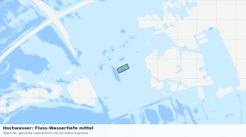 Statische Kartenansicht: Hochwasser: Fluss-Wassertiefe mittel
