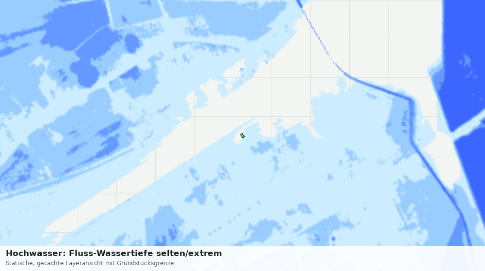 Statische Kartenansicht: Hochwasser: Fluss-Wassertiefe selten/extrem
