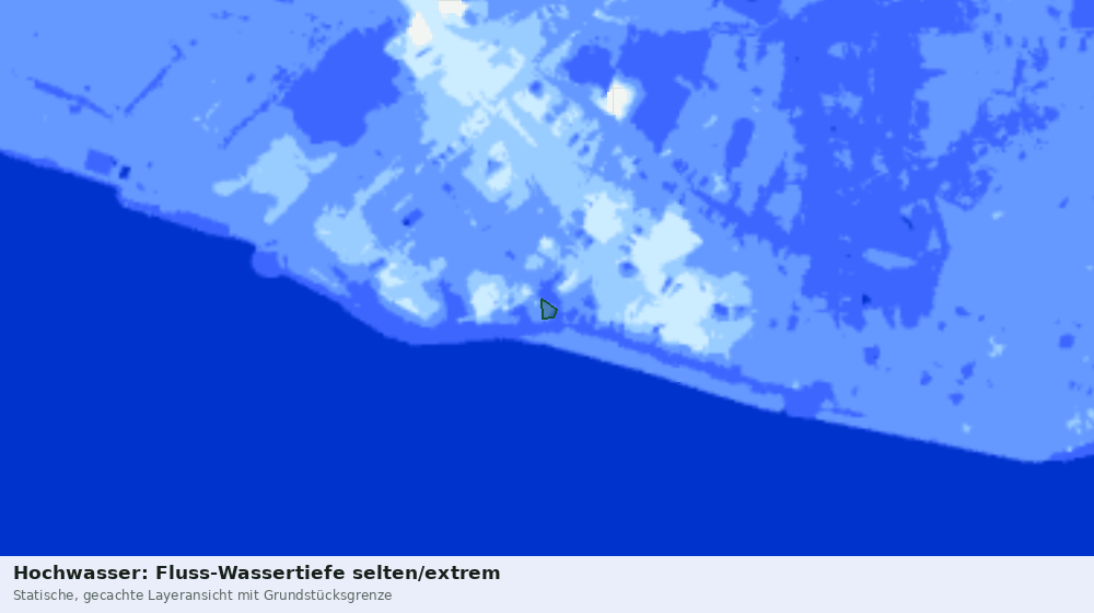 Statische Kartenansicht: Hochwasser: Fluss-Wassertiefe selten/extrem