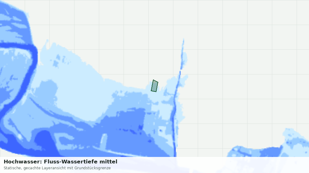Statische Kartenansicht: Hochwasser: Fluss-Wassertiefe mittel