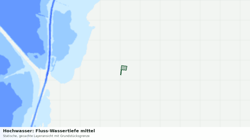 Statische Kartenansicht: Hochwasser: Fluss-Wassertiefe mittel