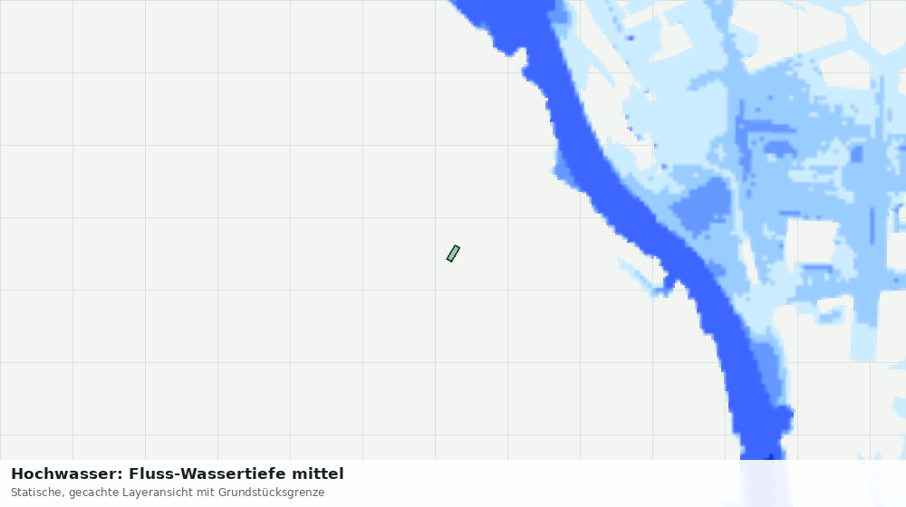 Statische Kartenansicht: Hochwasser: Fluss-Wassertiefe mittel