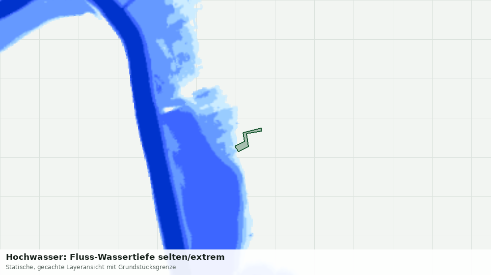 Statische Kartenansicht: Hochwasser: Fluss-Wassertiefe selten/extrem