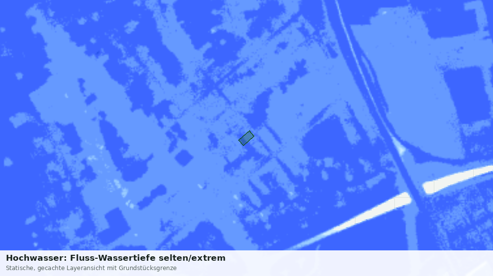 Statische Kartenansicht: Hochwasser: Fluss-Wassertiefe selten/extrem