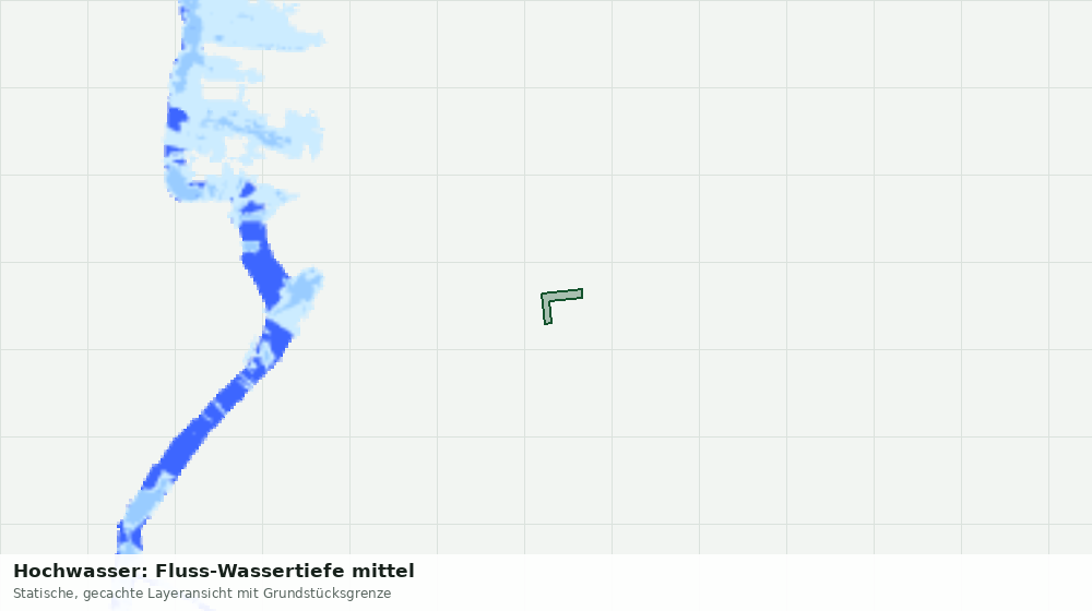Statische Kartenansicht: Hochwasser: Fluss-Wassertiefe mittel